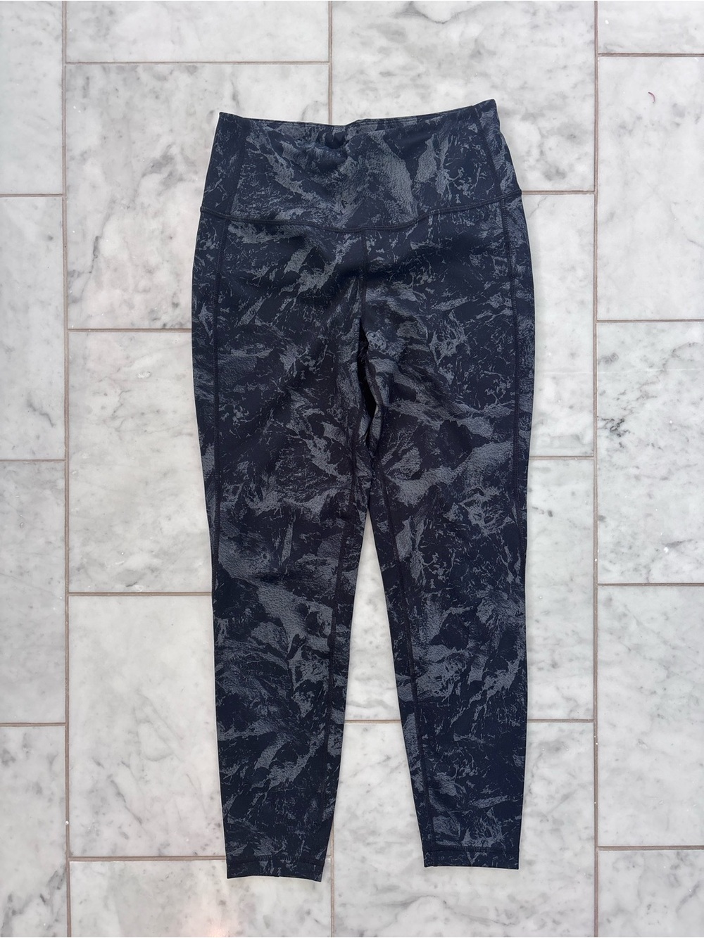 Lole High-Rise Black Marble Print Women’s Jeans Leggings | Size Medium